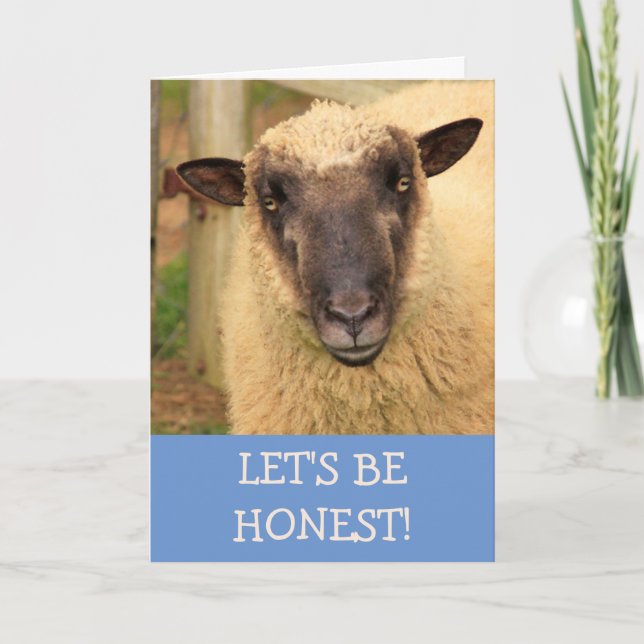 Sincere Honest Sheep wird gut Karte (Vorderseite)