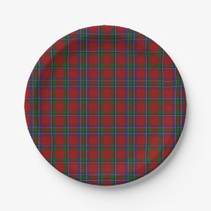 Sinclair Clan Tartan Karierte Papierplatte Pappteller