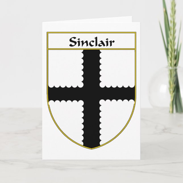 Sinclair Coat of Arms/Familienwappen Feiertagskarte (Vorderseite)