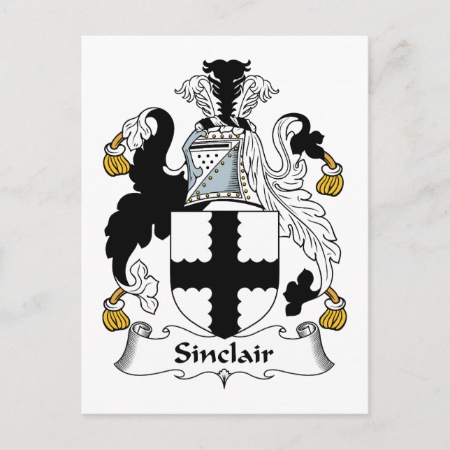 Sinclair Familienwappen Postkarte (Vorderseite)
