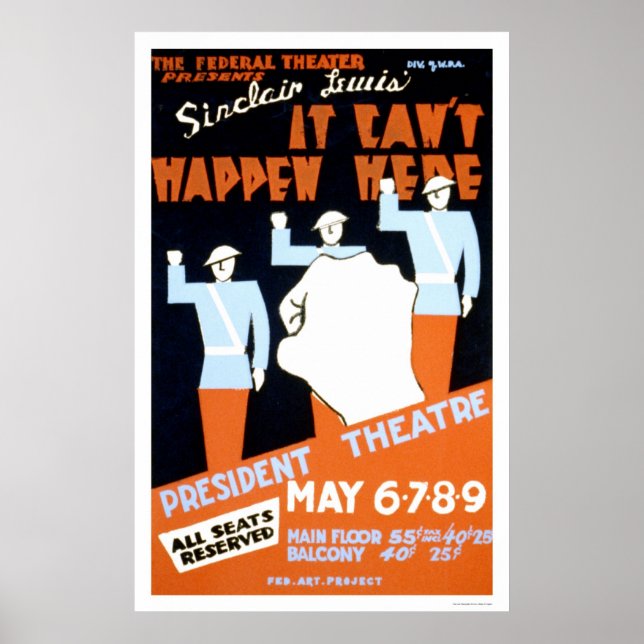 Sinclair Lewis Play 1937 WPA Poster (Vorne)