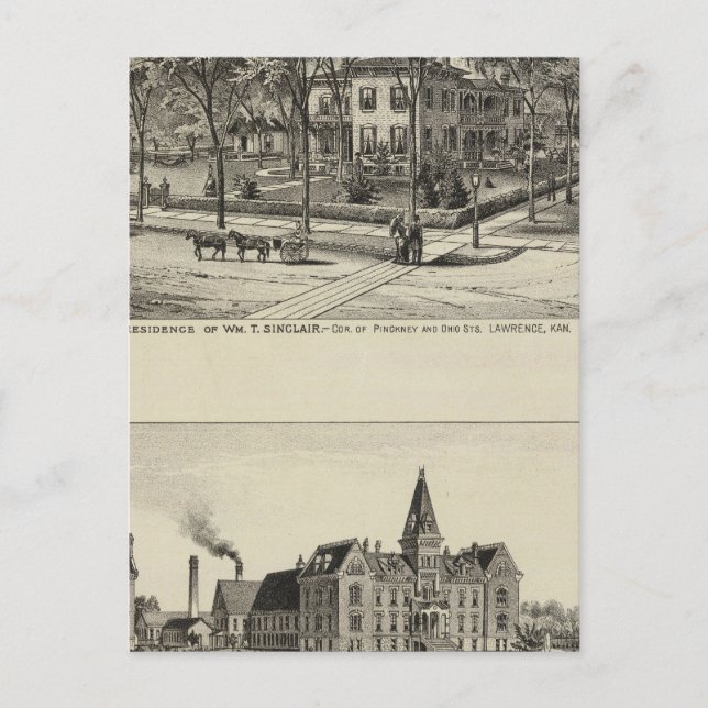 Sinclair Residence, Kansas Postkarte (Vorderseite)