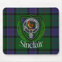 Sinclair-Schottischer-Clan-Tartan und -Wappen 