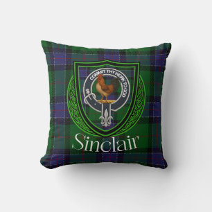 Sinclair-Schottischer-Clan-Tartan-Wappen Kissen