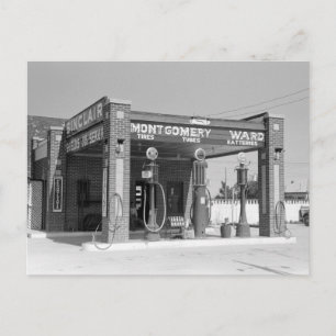 Sinclair-Tankstelle, 1939 Postkarte