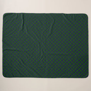 Sinclair Tartan Blau kariert Sherpadecke