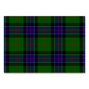Sinclair Tartan Blau kariert Tischnummer