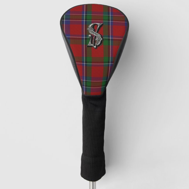 Sinclair Tartan Karierte Mit Monogramm Treiberabde Golf Headcover (Vorderseite)