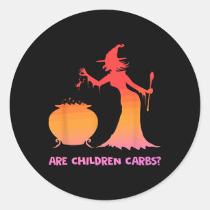 Sind Children Carbon Hexenkessel Halloween Design Runder Aufkleber