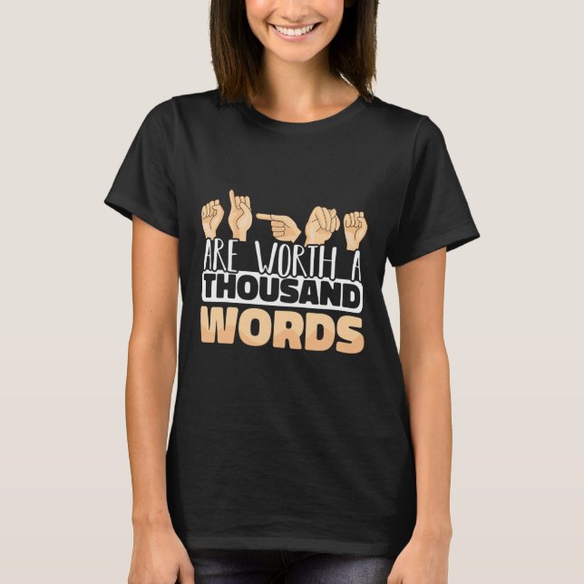 Sind es wert, tausend Worte als amerikanischen Zei T-Shirt (Vorderseite)