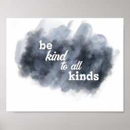 sind freundlich Aquarellgraue und weiße Zitate Poster