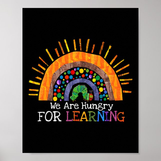 Sind hungrig nach einem Geschenk des Regenbogenleh Poster (Vorne)