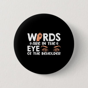 Sind in deinem Auge der Beholder American Sign Lan Button