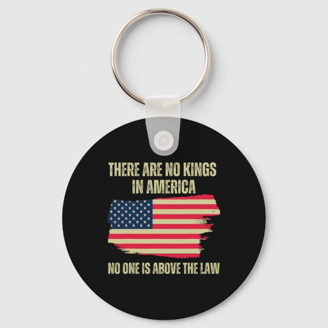 Sind keine Könige in Amerikas amerikanischer Flagg Schlüsselanhänger (Vorderseite)