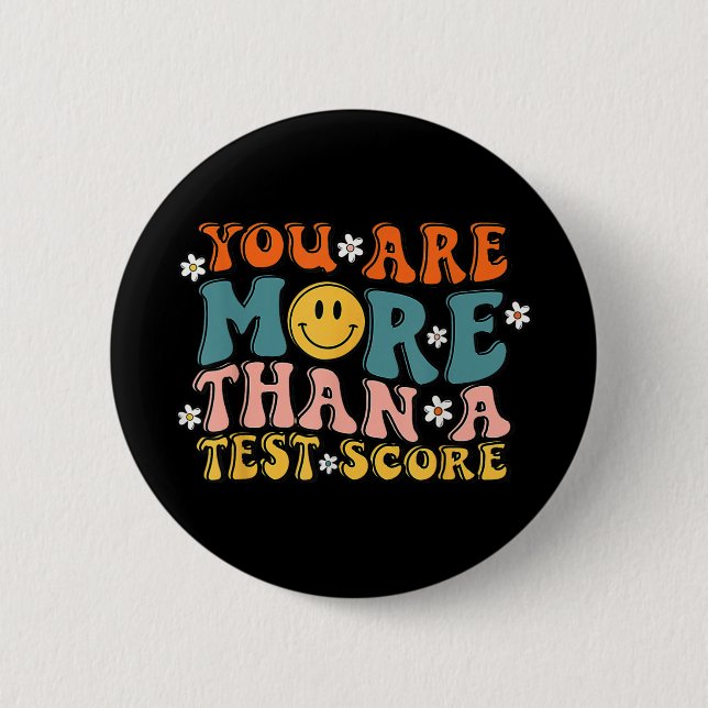 sind mehr als ein Test-Score Groovy Lehrer Testing Button (Vorderseite)