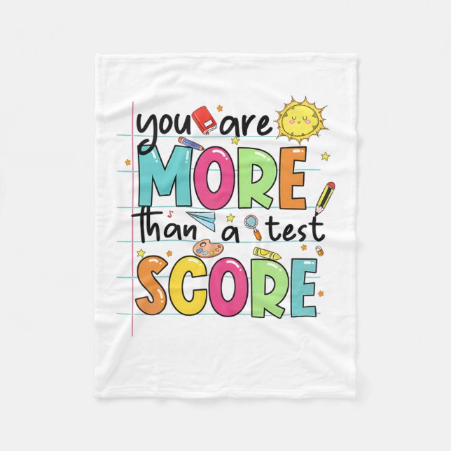 sind mehr als ein Test-Score-Lehrer Test Da Fleecedecke (Vorderseite)