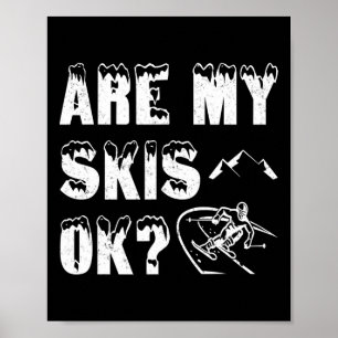 Sind meine Skier in Ordnung Lustige Skigeschenke Poster