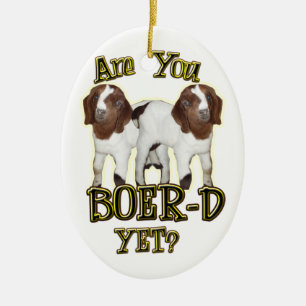 SIND SIE BOER-D SCHON? ZIEGEN-WEIHNACHTSverzierung Keramikornament