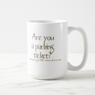 Sind Sie, die eine Parkkarte Linie Tasse aufheben
