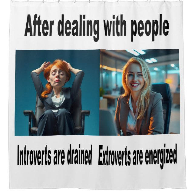 Sind Sie ein introvertierter oder extrovertierter  Duschvorhang (Vorderseite)