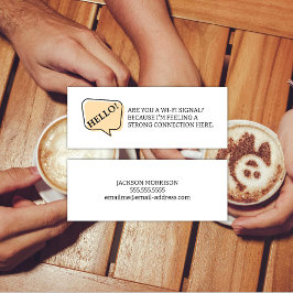 Sind Sie ein Wi-Fi Signal-Spaß Verabredend Calling Mini Visitenkarte
