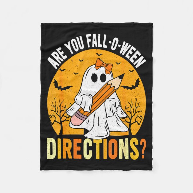 Sind Sie Fall-o-ween Direction Lustig Sarkastische Fleecedecke (Vorderseite)