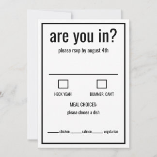 Sind Sie in lustiger uAwg Schwarz/Weiß-Minimal? Einladung