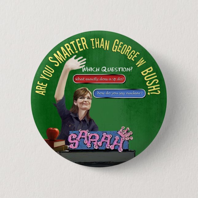 Sind Sie intelligenter als Bush? Button (Vorderseite)