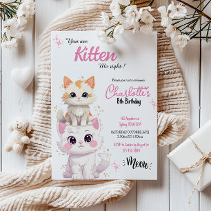 Sind Sie Kitte me cat Birthday Einladung? Einladung
