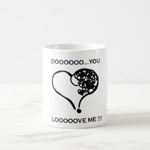 Sind Sie? Liebt mich! Kaffeetasse