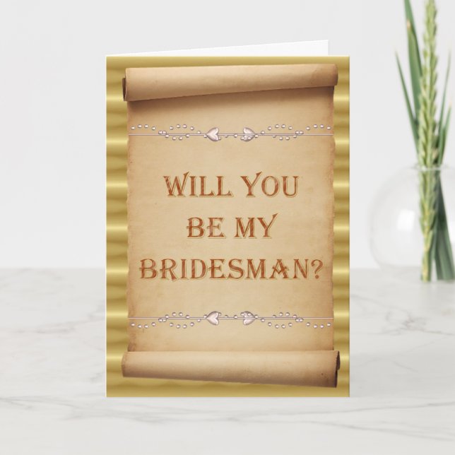 Sind Sie mein Bridesman? Bridesmanantrag Einladung (Vorderseite)