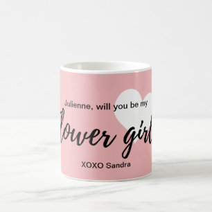 Sind Sie mein niedliches Blumen-Mädchen erröten Kaffeetasse