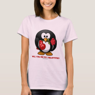 Sind Sie mein Valentinsgruß? (Linuxtux-Herz-Rose) T-Shirt