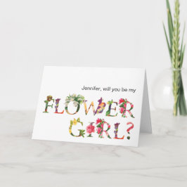 Sind Sie meine Blumen-Mädchen-niedliche Einladung