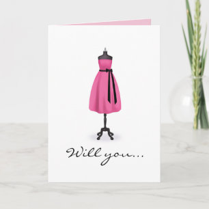 Sind Sie meine Brautjungfer? (Designer-Karte) Einladung