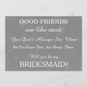 Sind Sie meine Brautjungfer? Einladung