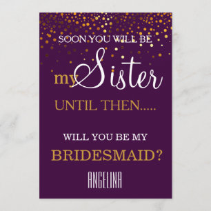 Sind Sie meine Brautjungfer? Einladung