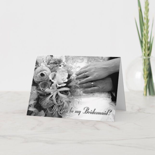 Sind Sie meine Brautjungfer Einladung (Vorderseite)