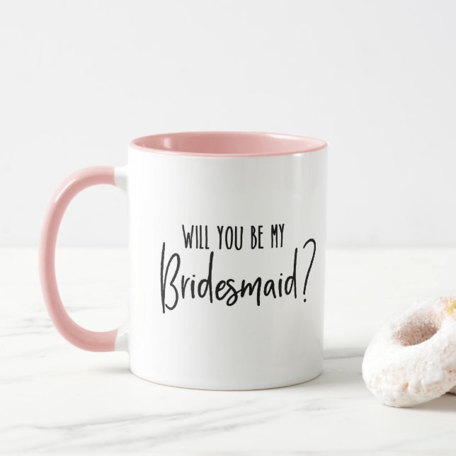 Sind Sie meine Brautjungfer? Tasse (Mit Donut)