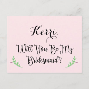 Sind Sie meine Brautjungfern-Gewohnheits-Postkarte Einladungspostkarte