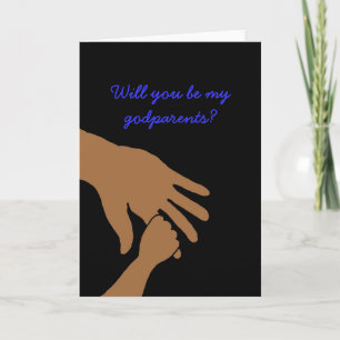 sind Sie meine Godparents in der blauen ethnischen Einladung
