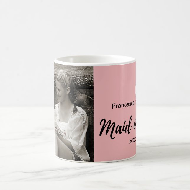 Sind Sie meine niedliche Trauzeugin erröten Foto Kaffeetasse (Mittel)