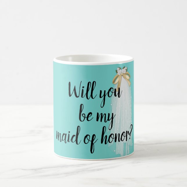 Sind Sie meine Trauzeugin? fertigen Sie Farbe Kaffeetasse (Mittel)