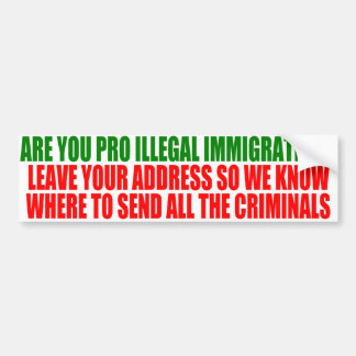 Sind Sie Pro-Illegale Immigration? Autoaufkleber