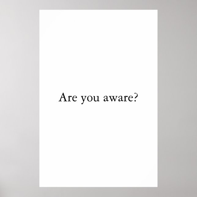 Sind Sie sich der spirituellen Minimalistischen Ty Poster (Vorne)