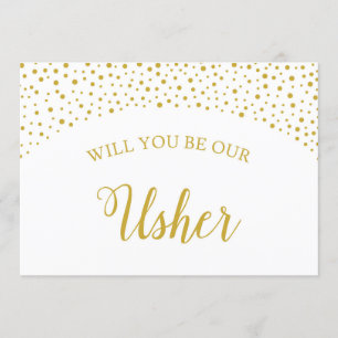 Sind Sie unser Usher, der Antrag-Karte Wedding ist Einladung