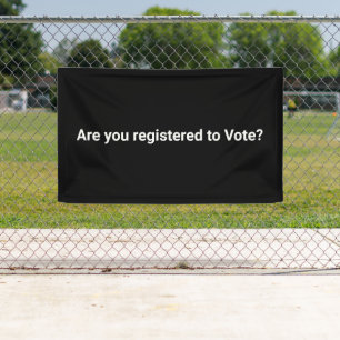 Sind Sie zur Wahl registriert? minimalistisches We Banner