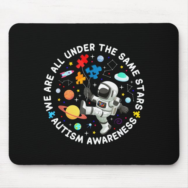 Sind unter denselben Sternen Weltraum Autismus-Bew Mousepad (Vorne)