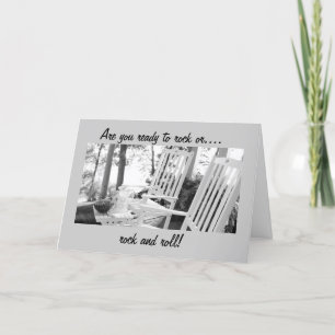 SIND WIR BEREIT ZUM ROCK- ODER ROLLGEBURTSTAG KARTE