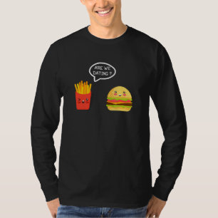 Sind wir Burger und Friesen Kartoffelchips schnell T-Shirt